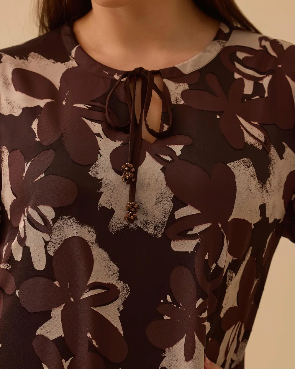 Büyük Beden Bağlama Detaylı Uzun Elbise