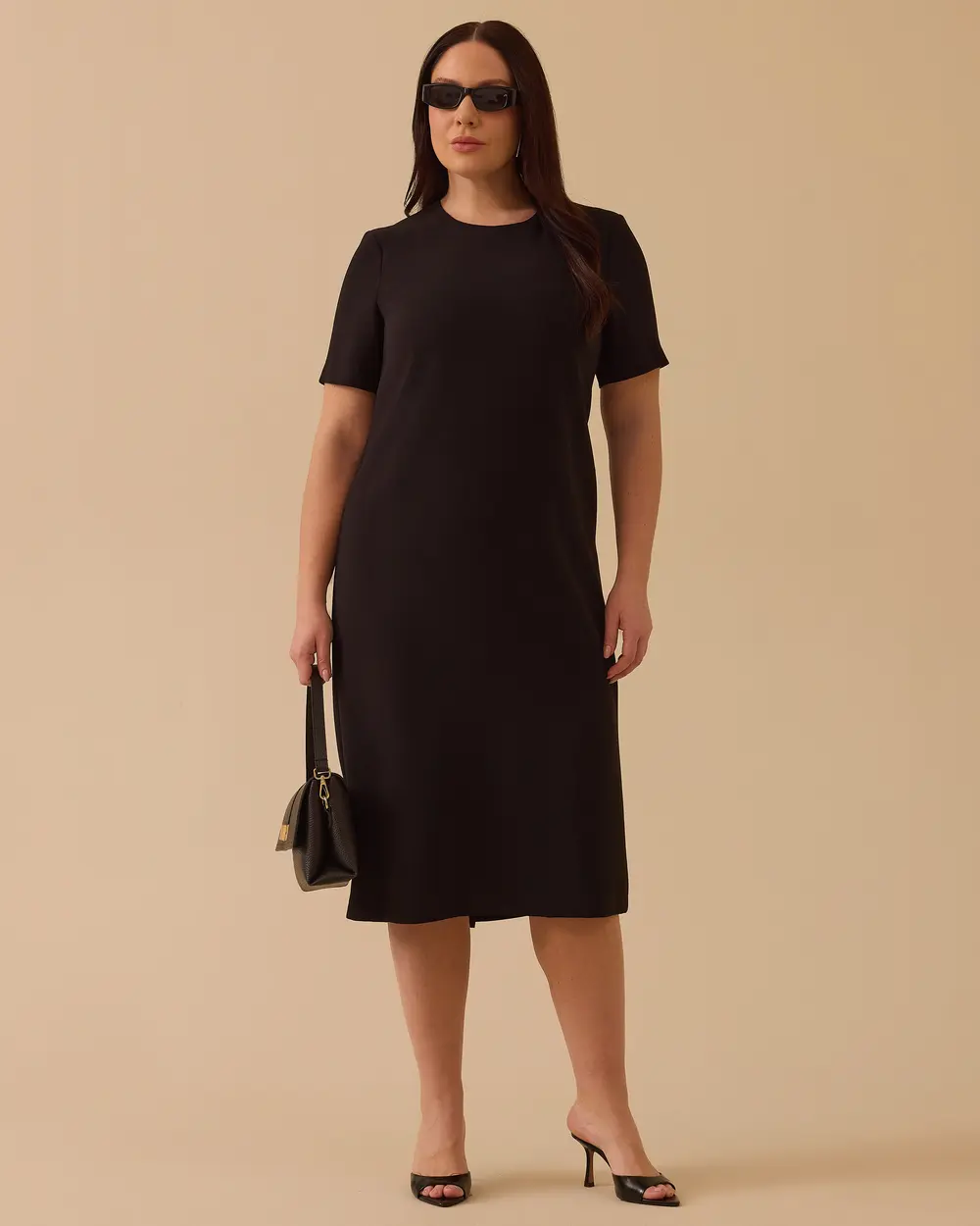 Büyük Beden Kısa Kollu Basic Elbise