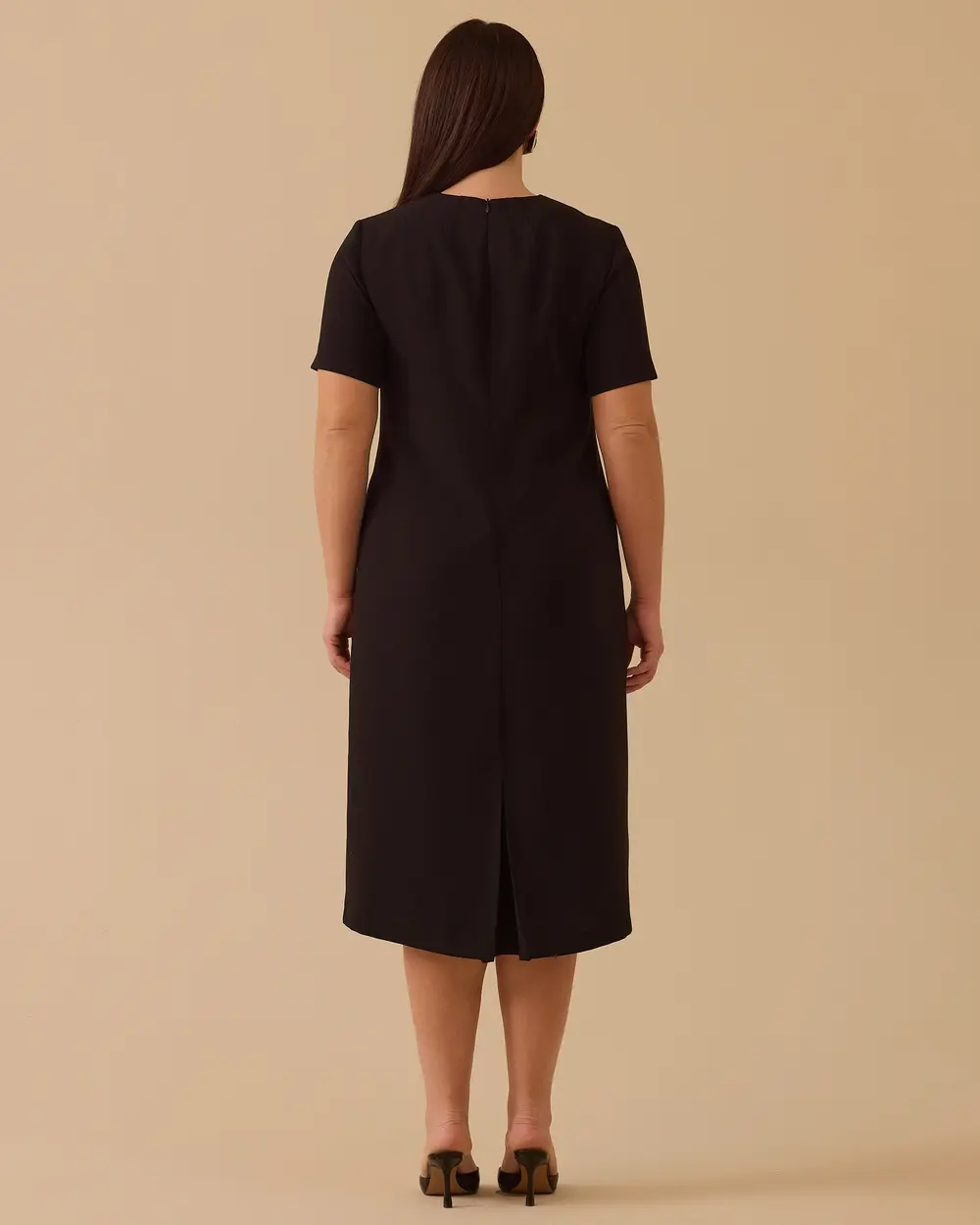 Büyük Beden Kısa Kollu Basic Elbise