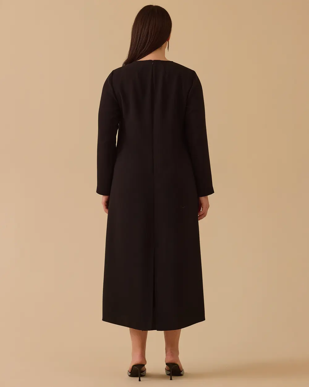 Büyük Beden Midi Basic Elbise