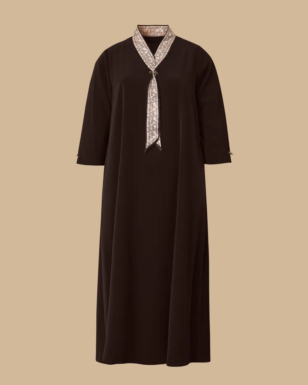 Plus Size Scarf Midi Length Dress