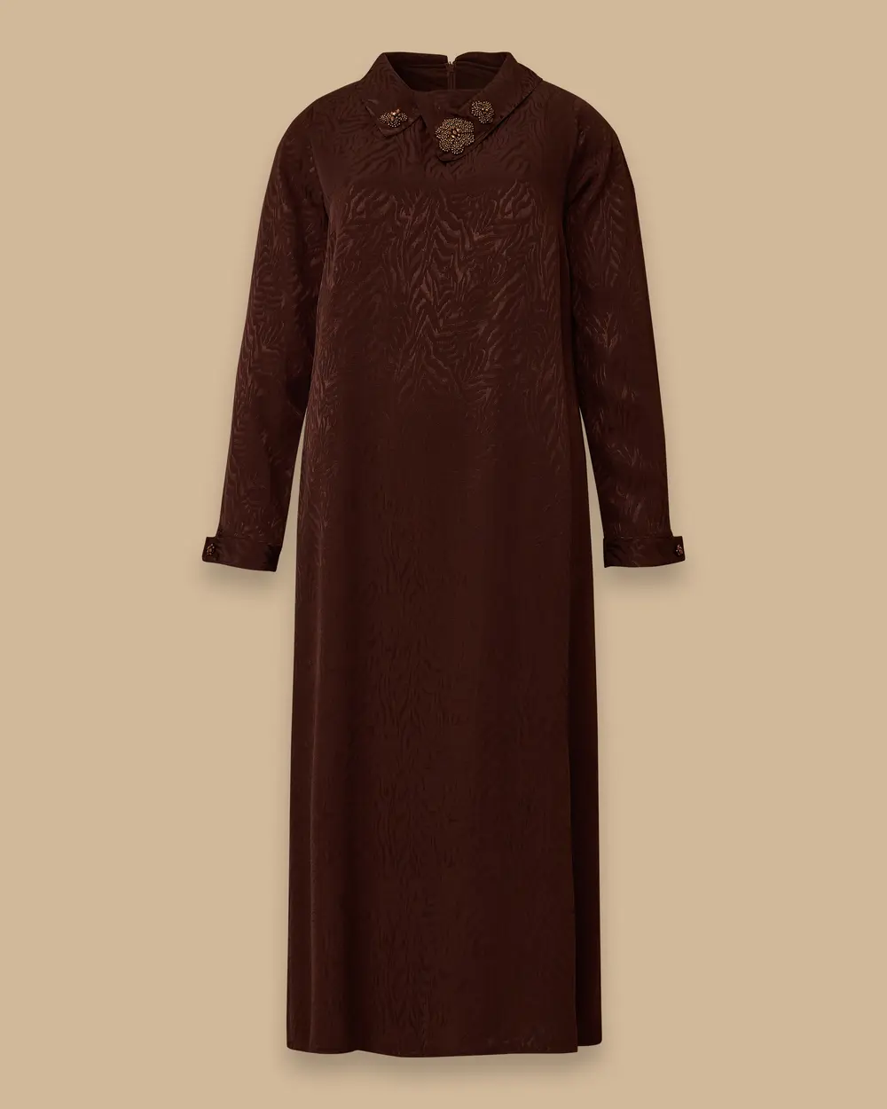 Plus Size Jacquard Midi Length Dress