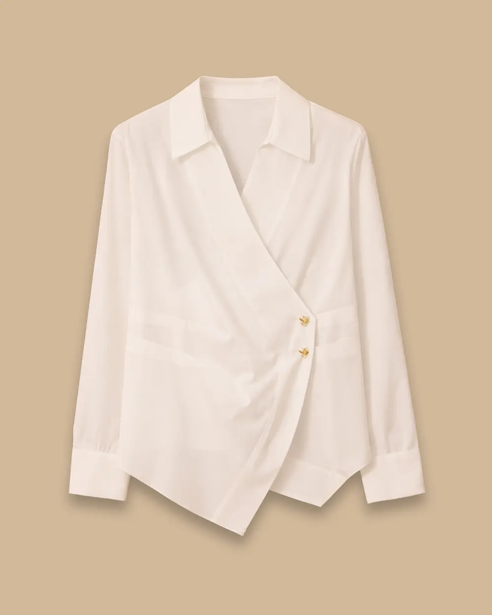 Pile Detaylı Kruvaze Gömlek