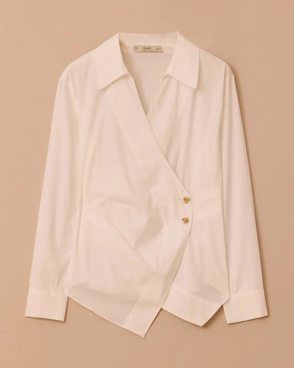 Pile Detaylı Kruvaze Gömlek