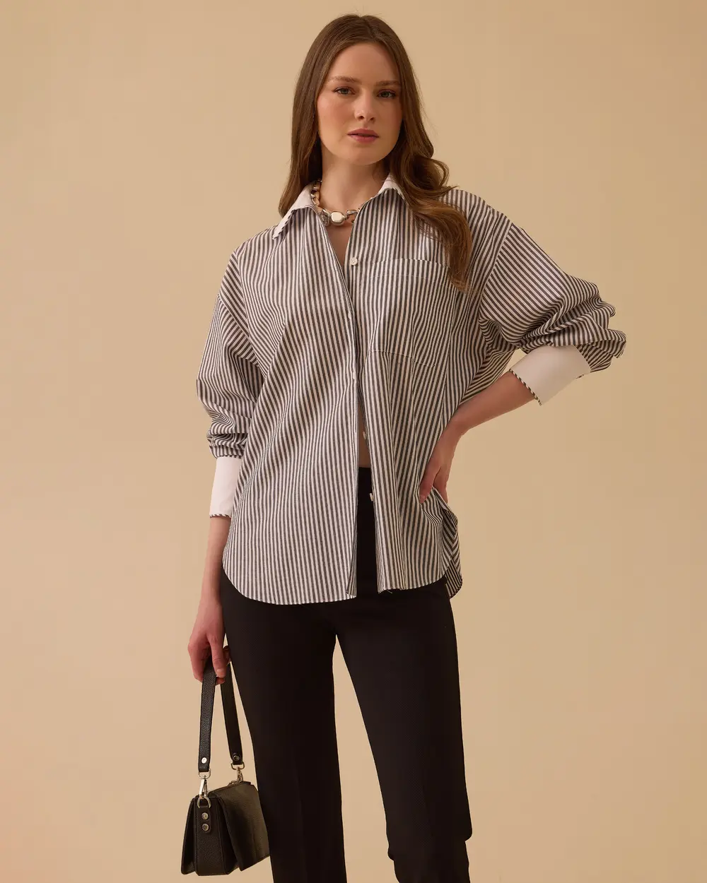 Çizgili Koton Gömlek