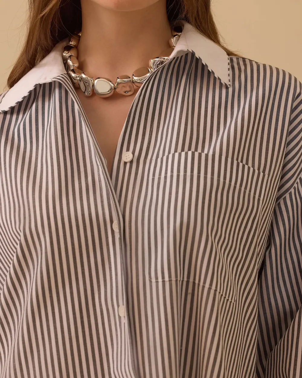 Çizgili Koton Gömlek