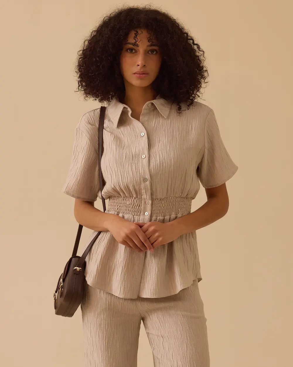 Beli Lastikli Krinkle Gömlek