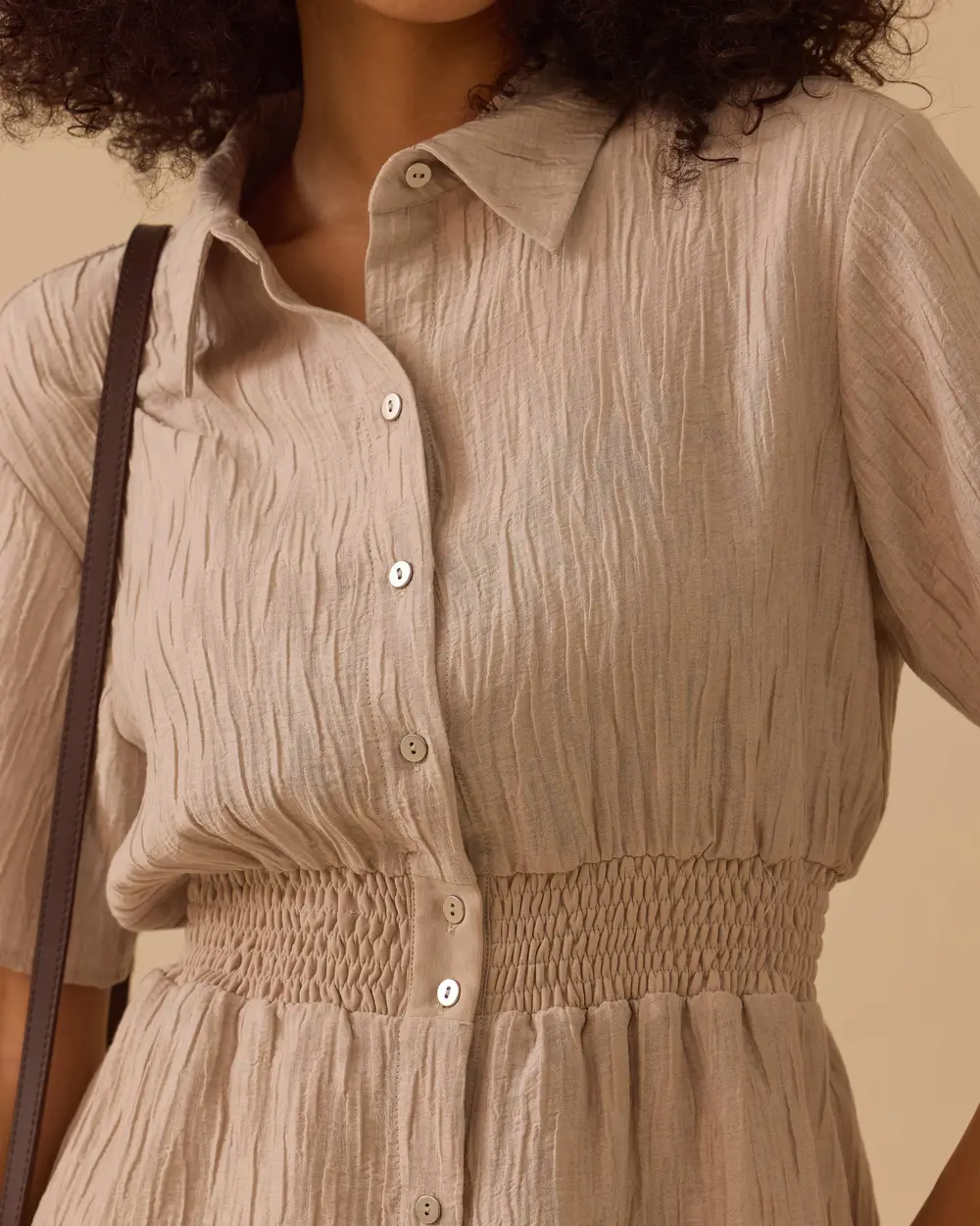 Beli Lastikli Krinkle Gömlek