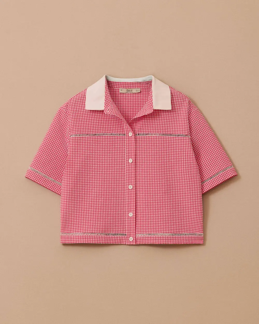 Checked Waist Length Shirt