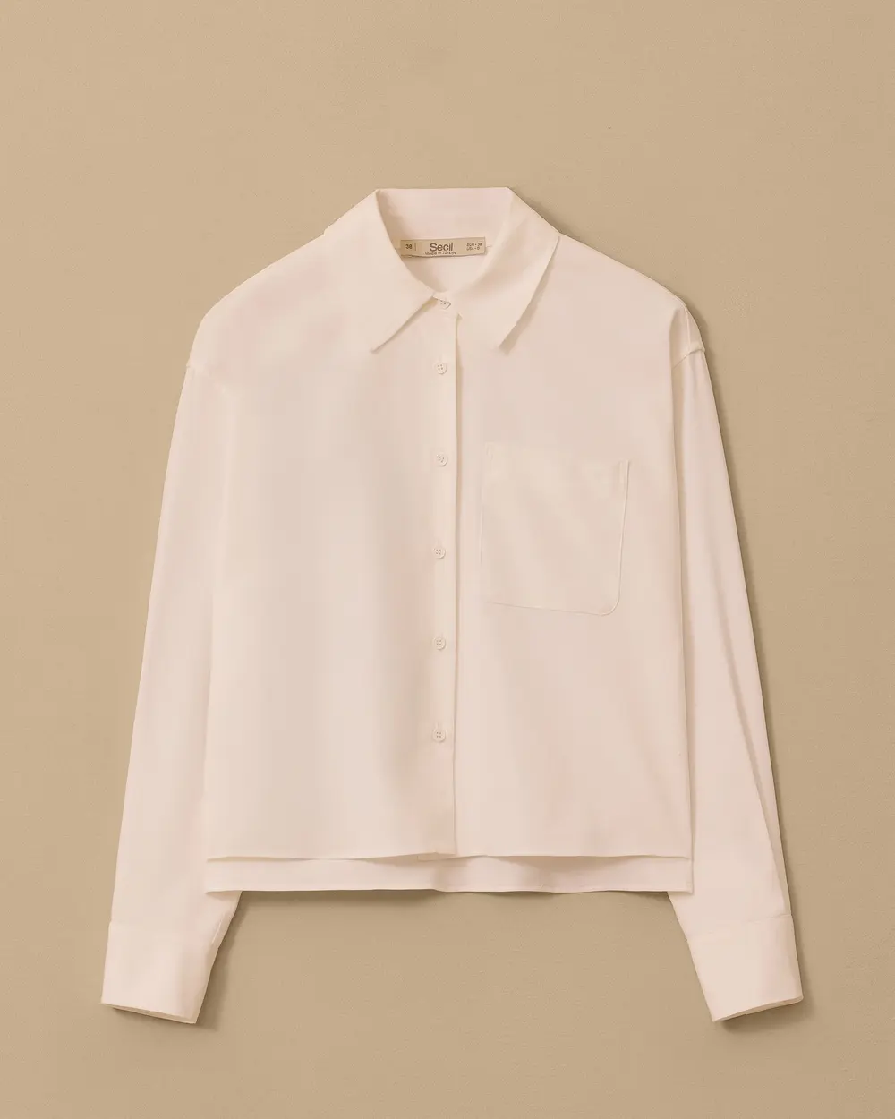 Cotton Shirt with Pocket Detail