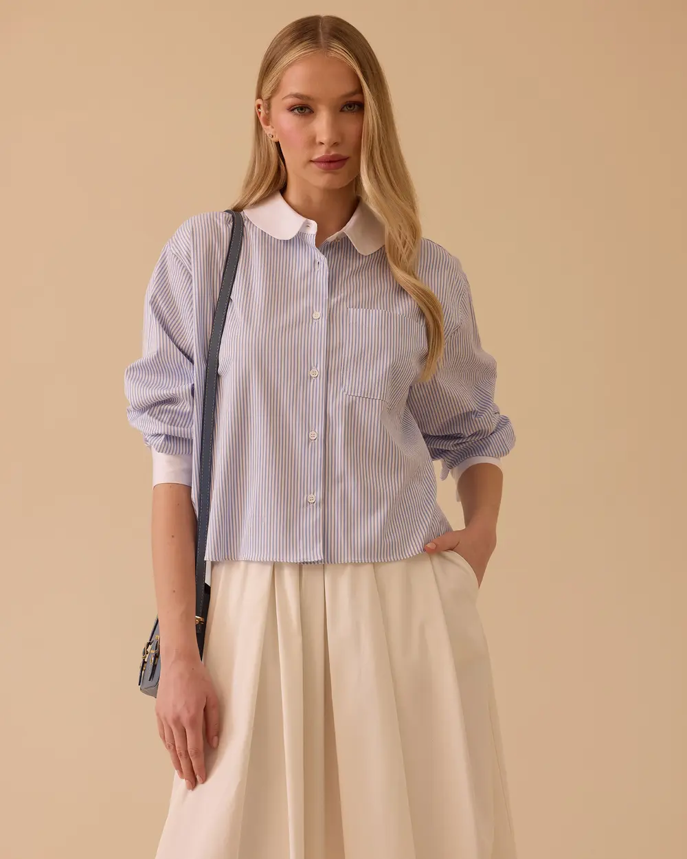 Çizgili Bel Boy Gömlek