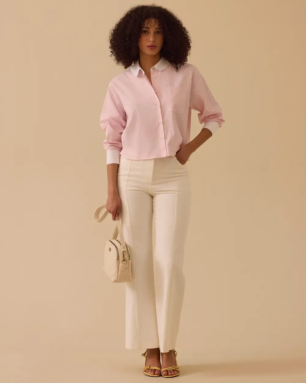 Çizgili Bel Boy Gömlek