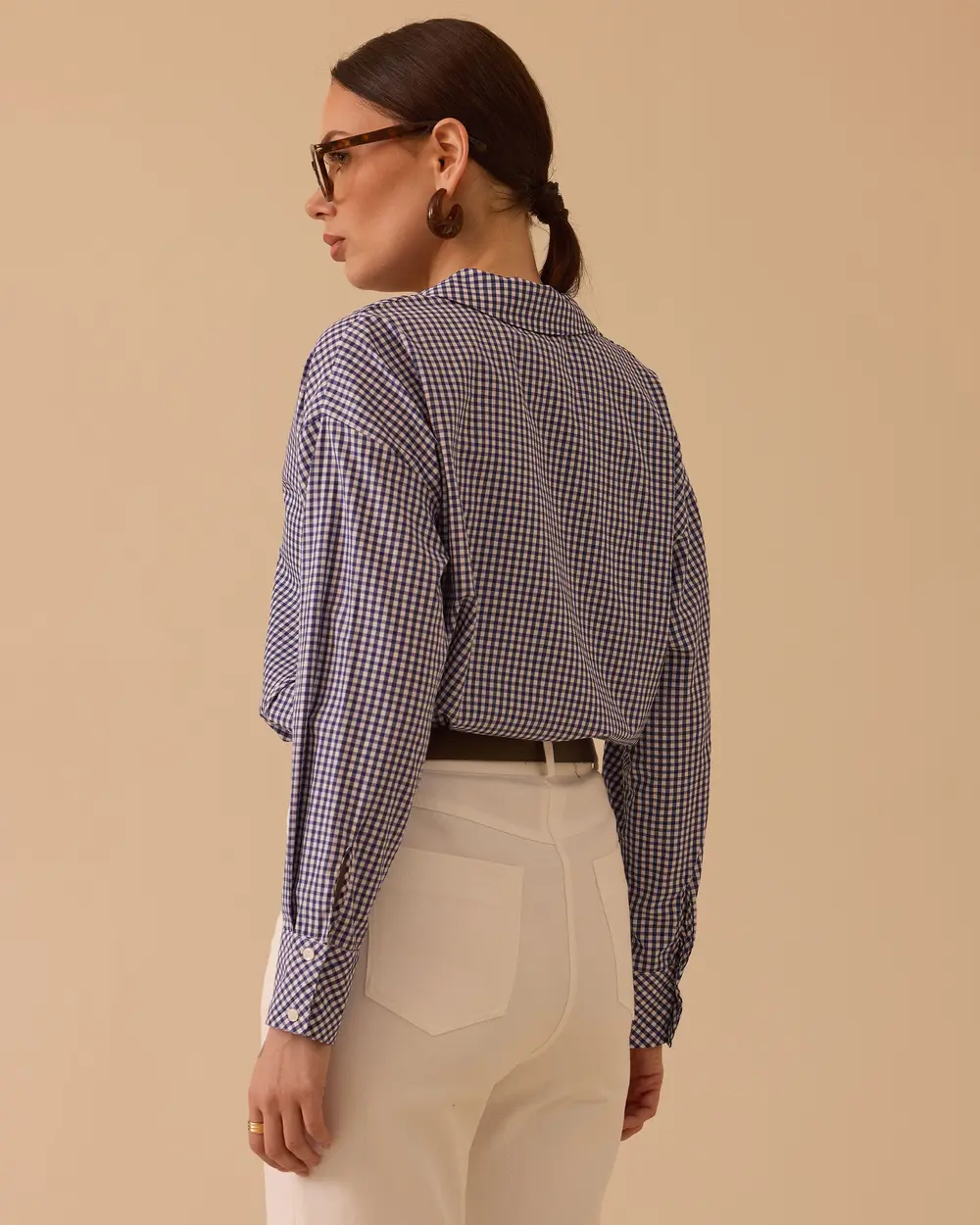 Düğmeli Pötikare Gömlek