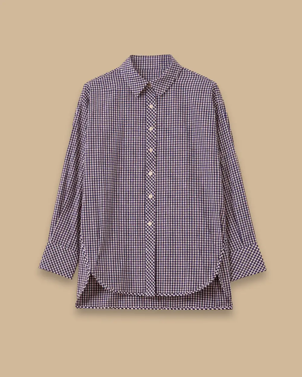 Düğmeli Pötikare Gömlek