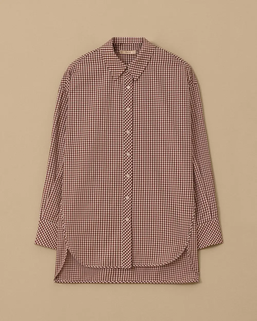Buttoned Gingham Shirt