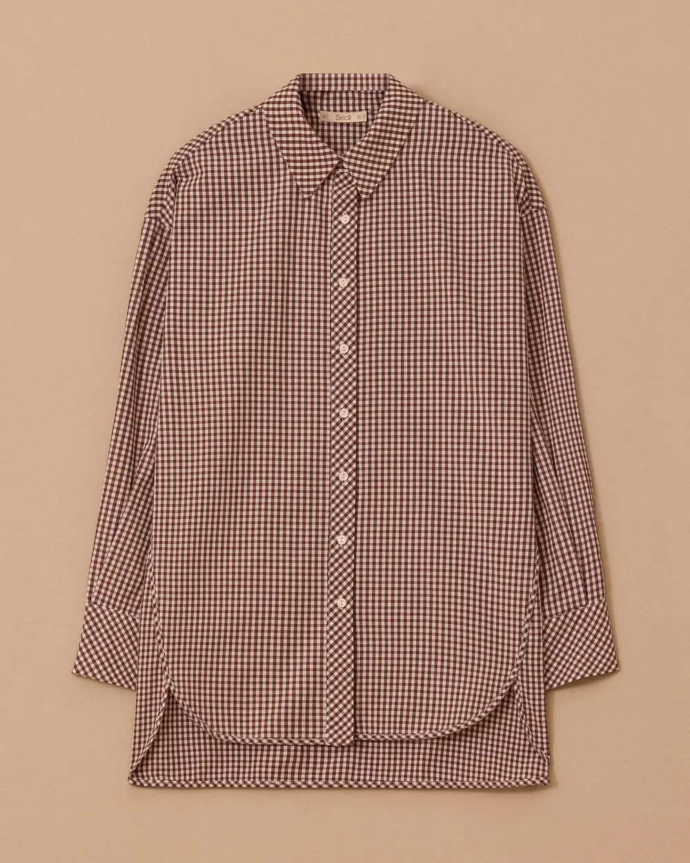 Buttoned Gingham Shirt
