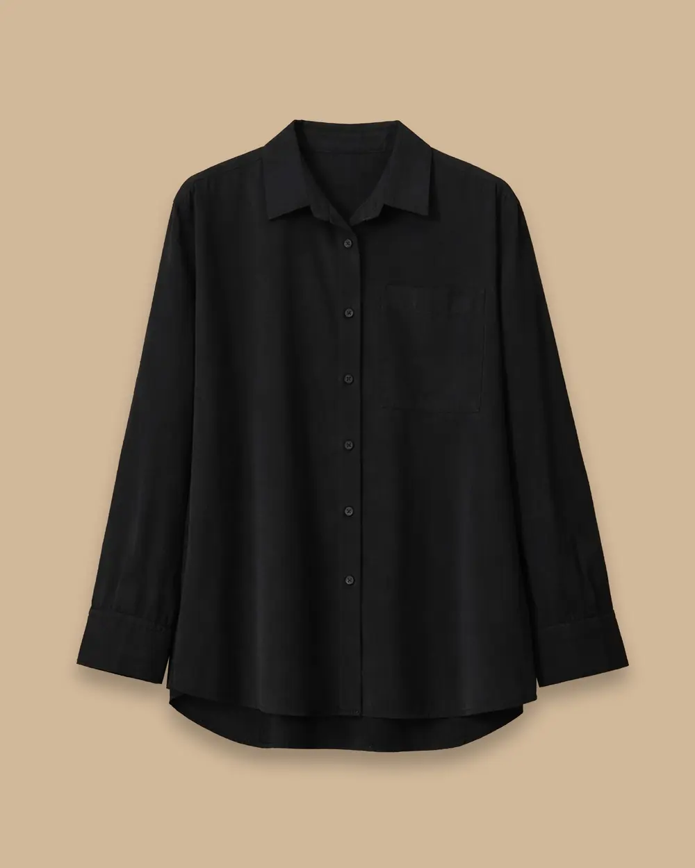 Oversize Basic Keten Gömlek