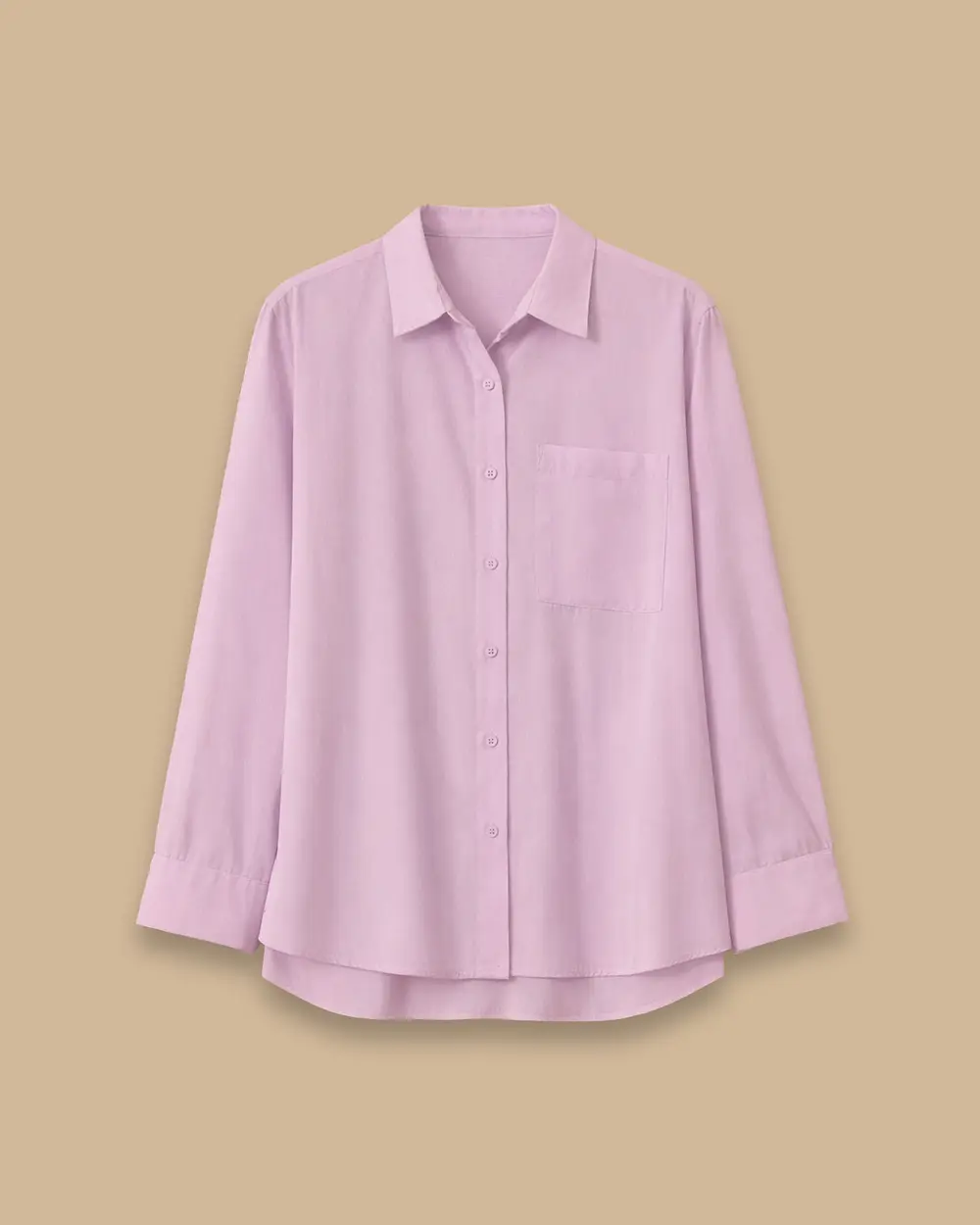 Oversize Basic Keten Gömlek