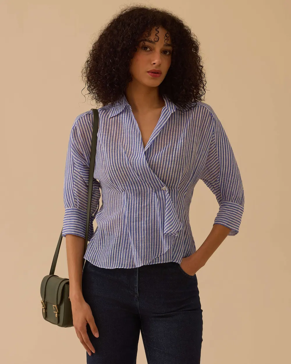 Çizgili Kruvaze Gömlek