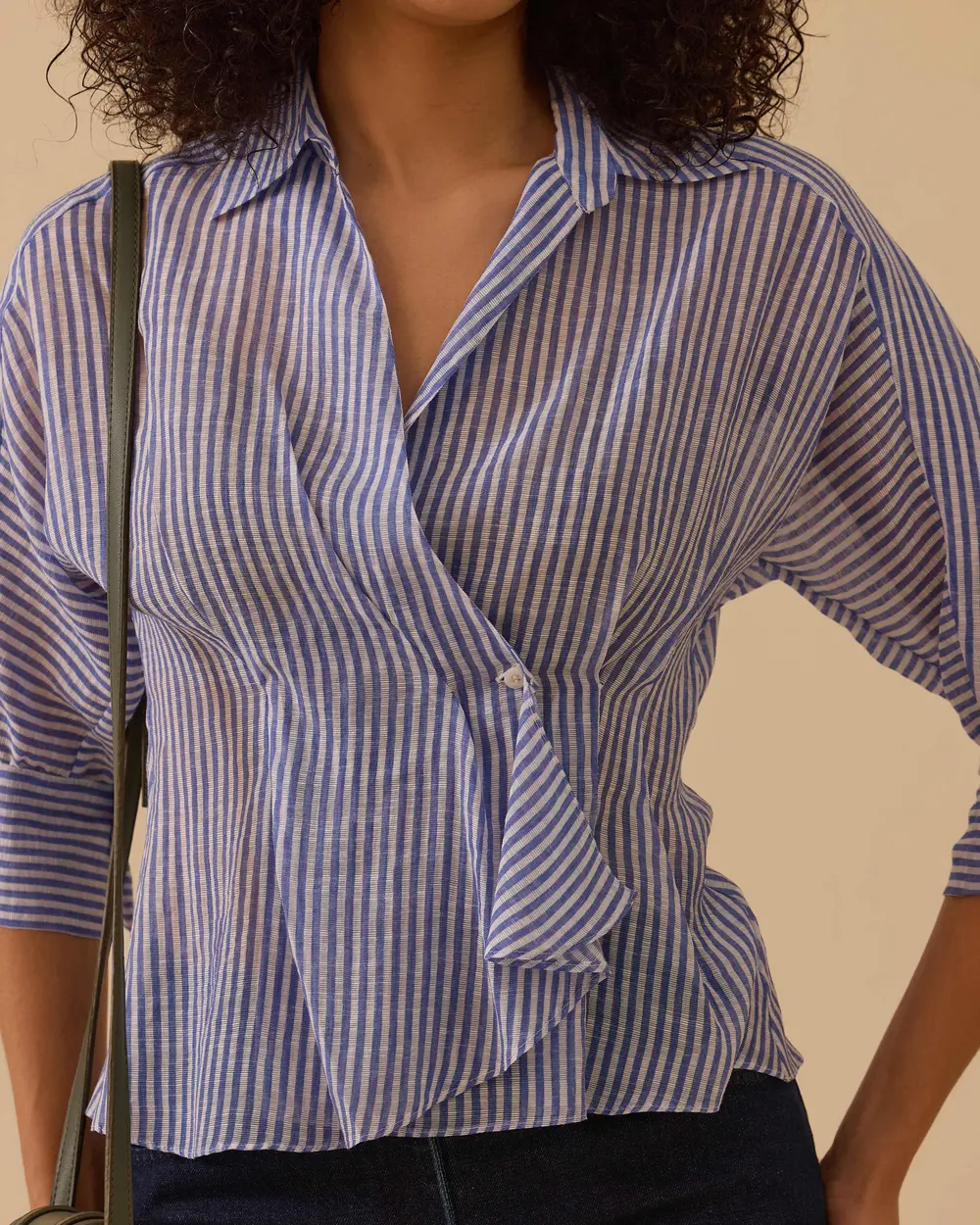 Çizgili Kruvaze Gömlek