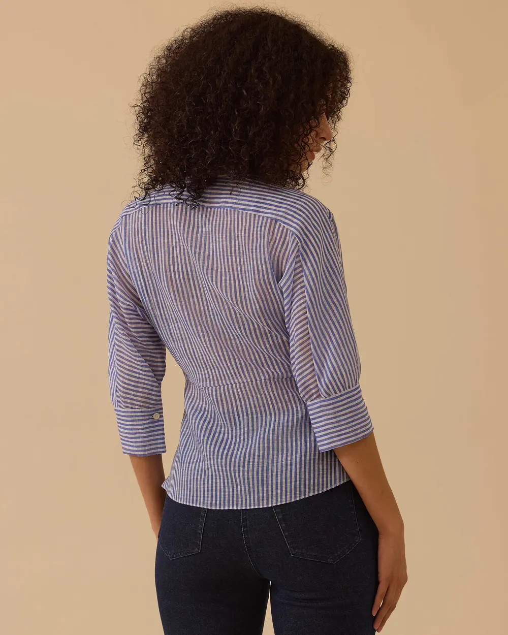 Çizgili Kruvaze Gömlek