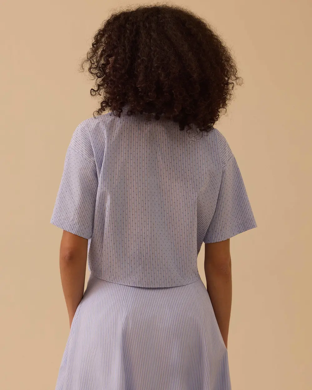 Bağlama Detaylı Çizgili Gömlek