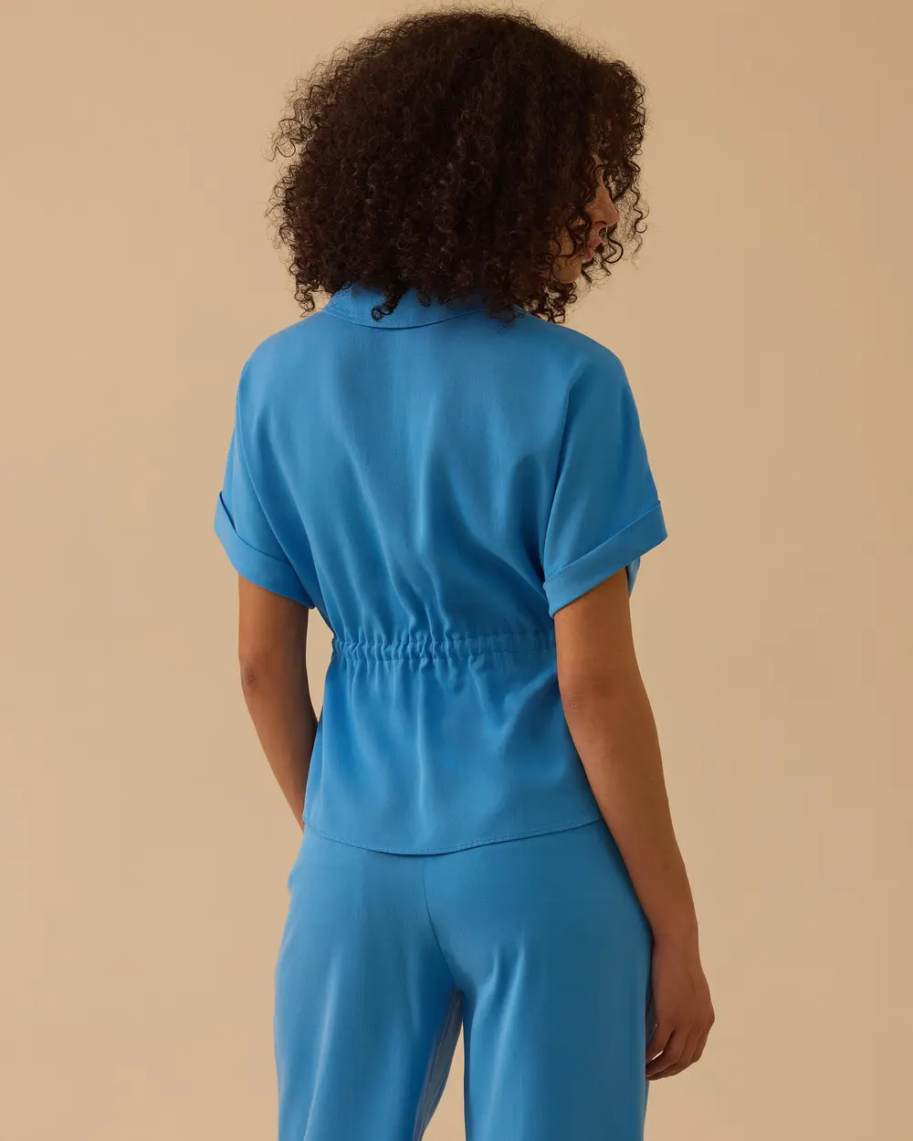 Elastic Waist Pocket Detailed Shirt