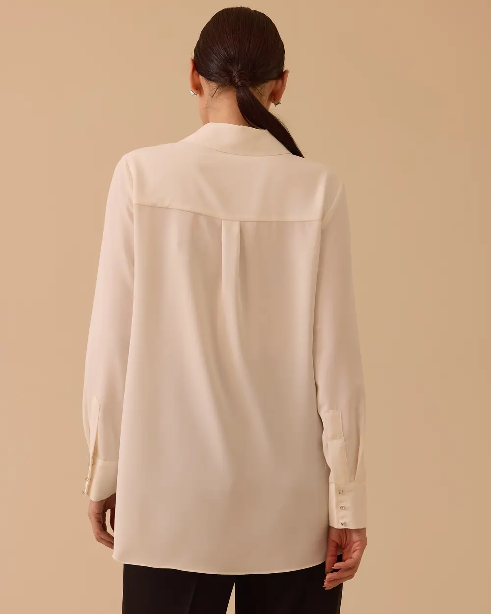 Aksesuar Detaylı Uzun Kollu Gömlek