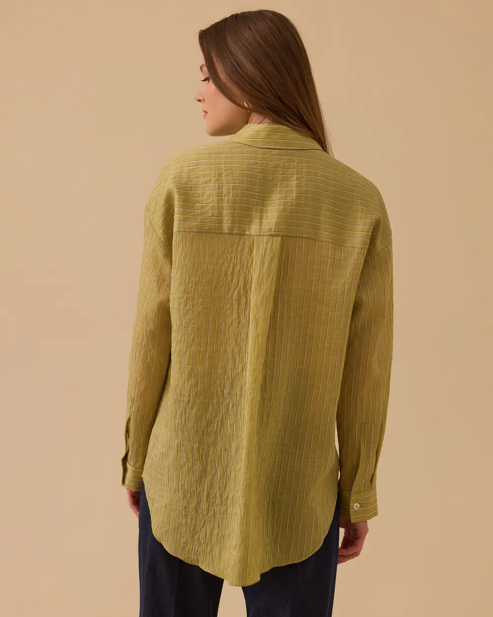 Çizgili Oversize Gömlek