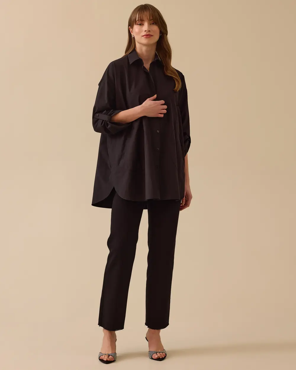 Oversized Foldable Sleeve Shirt