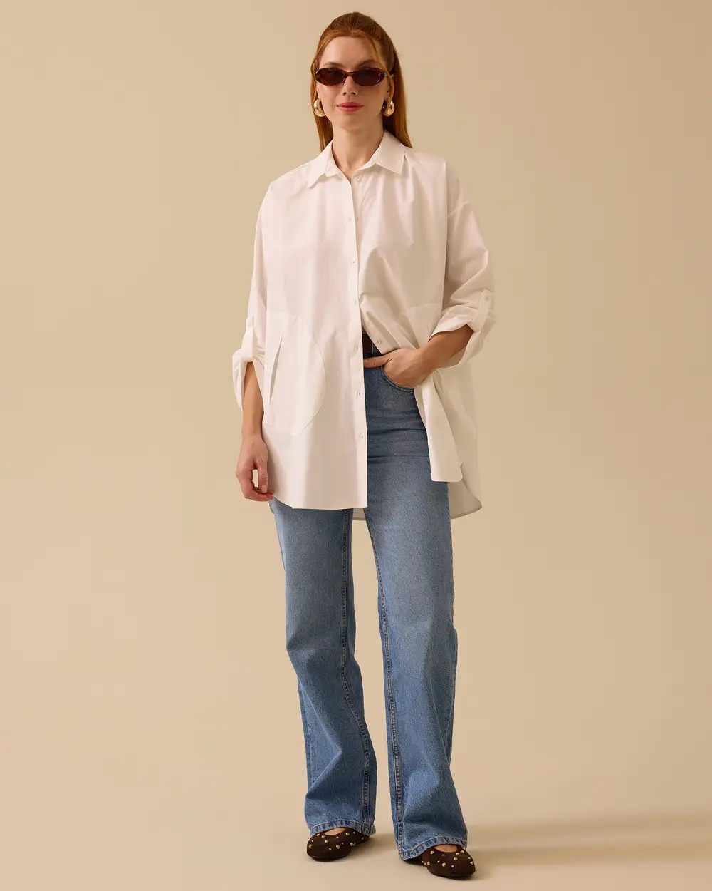 Oversized Foldable Sleeve Shirt
