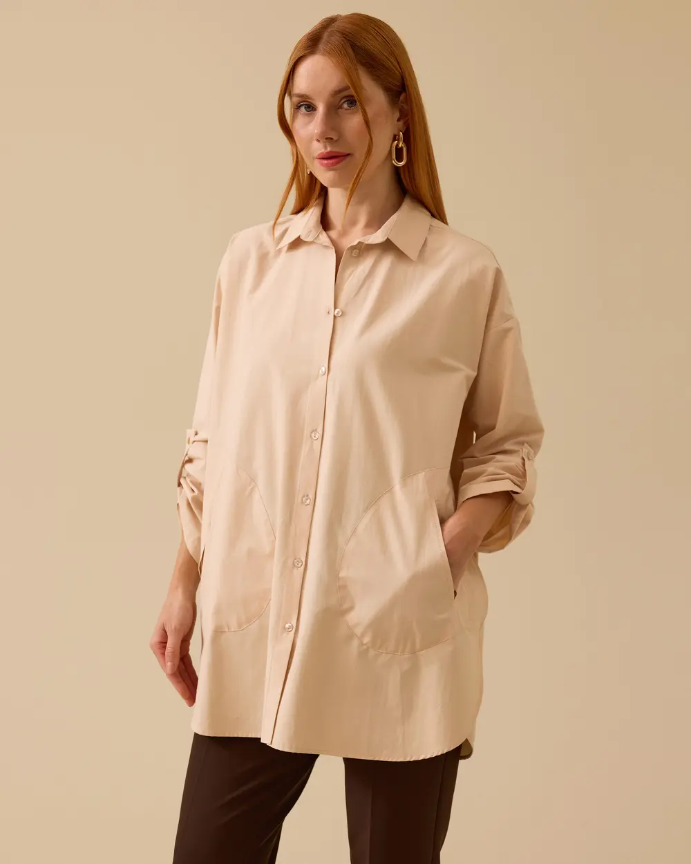 Oversized Foldable Sleeve Shirt