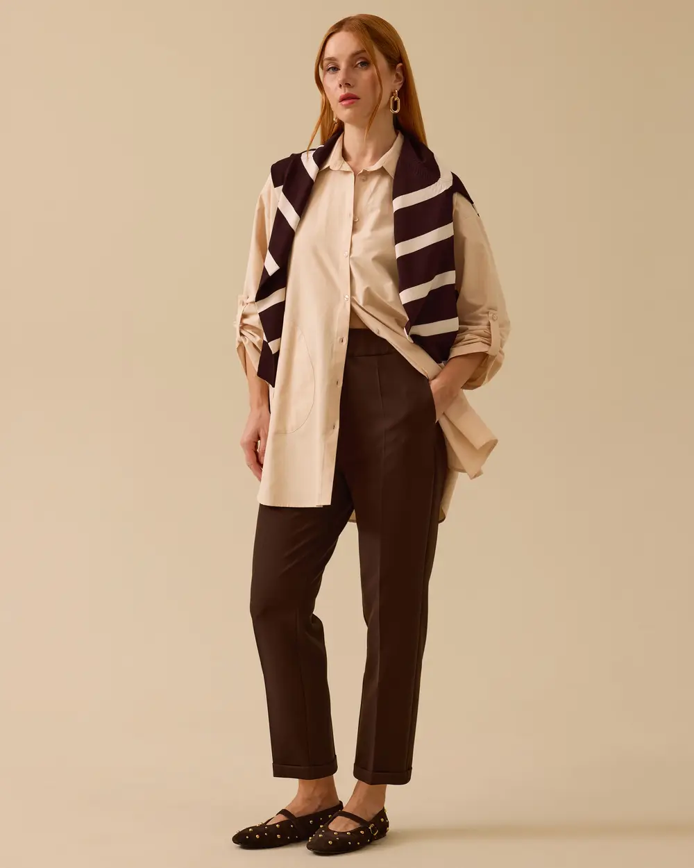 Oversized Foldable Sleeve Shirt