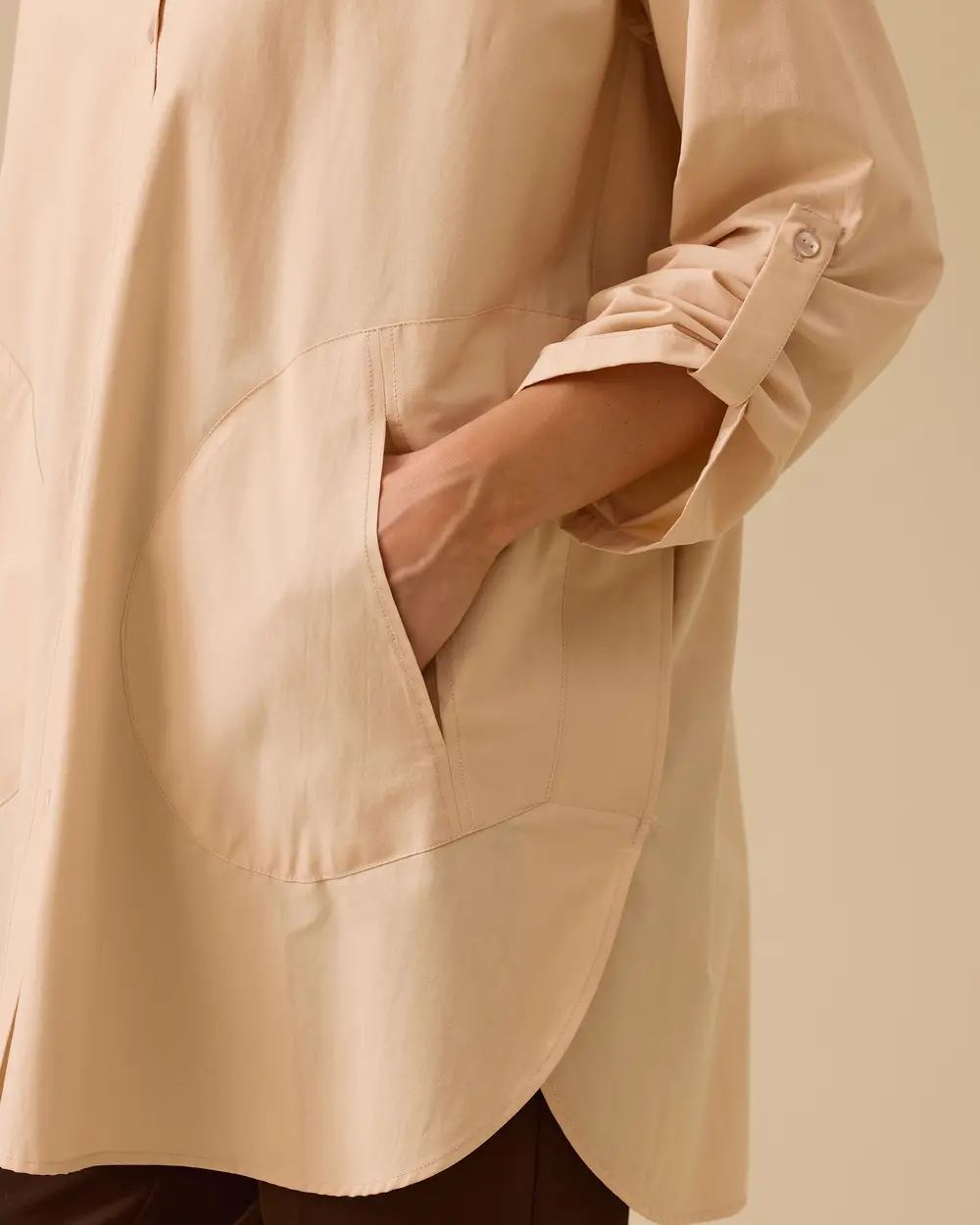 Oversized Foldable Sleeve Shirt
