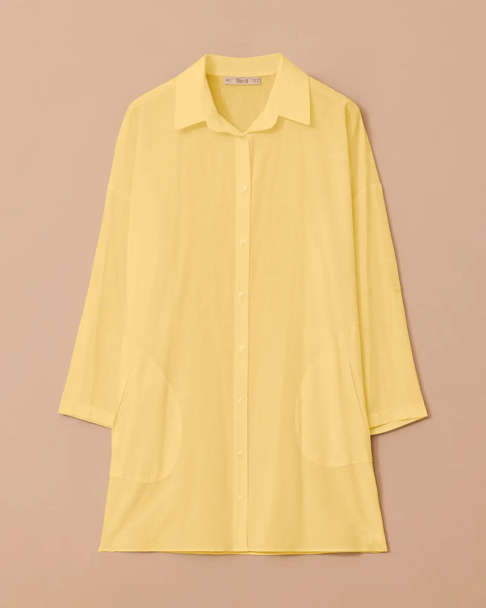 Oversized Relaxed-Fit Linen-Look Shirt