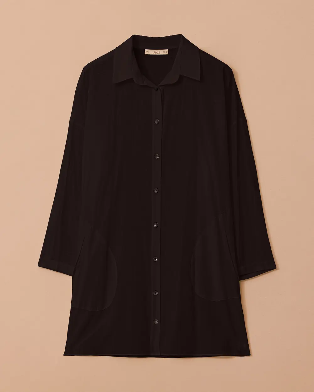 Oversized Relaxed-Fit Linen-Look Shirt