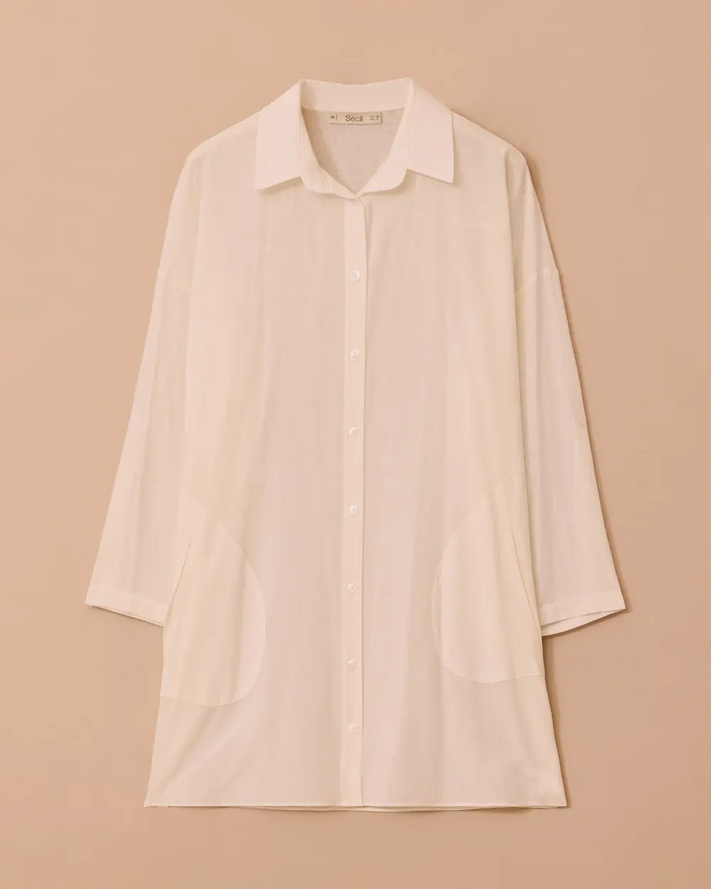 Oversized Relaxed-Fit Linen-Look Shirt