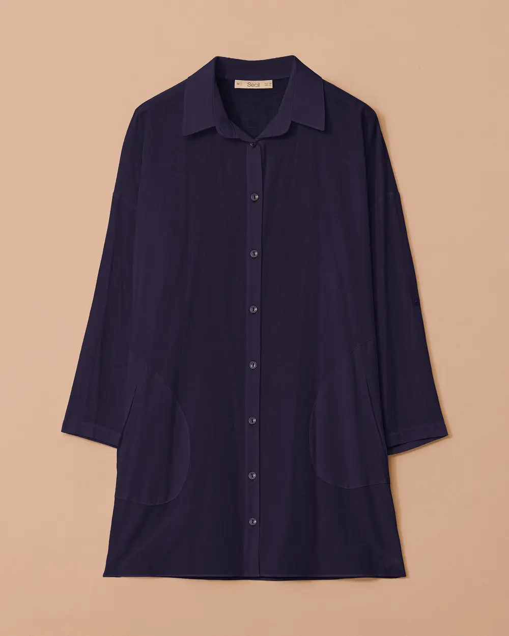 Oversized Relaxed-Fit Linen-Look Shirt