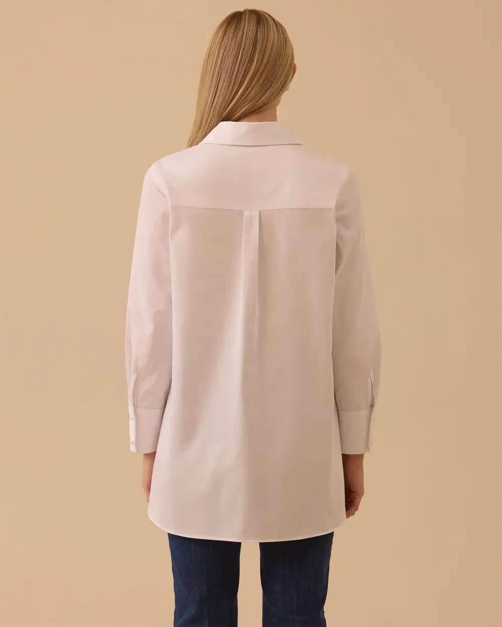 Boncuk İşlemeli Uzun Kollu Gömlek