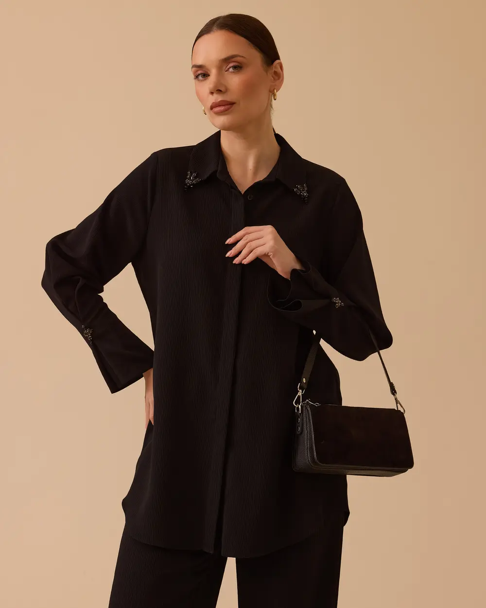 Stone Detailed Shirt