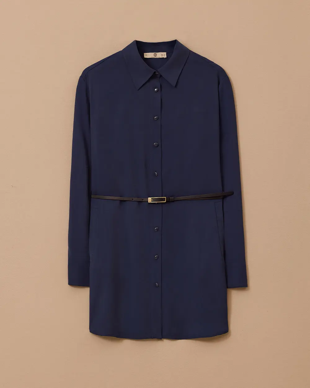 Belted Pocket Detailed Shirt