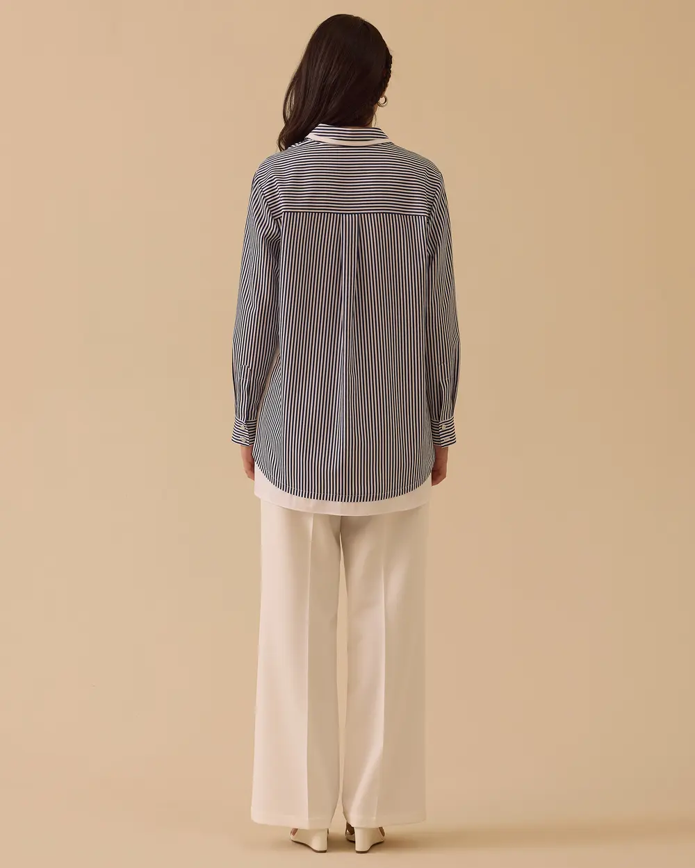 Line Detailed Accessorized Shirt