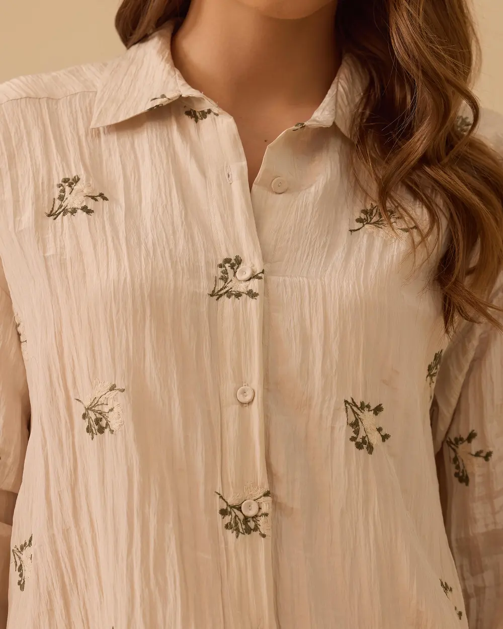 Nakışlı Uzun Kollu Gömlek