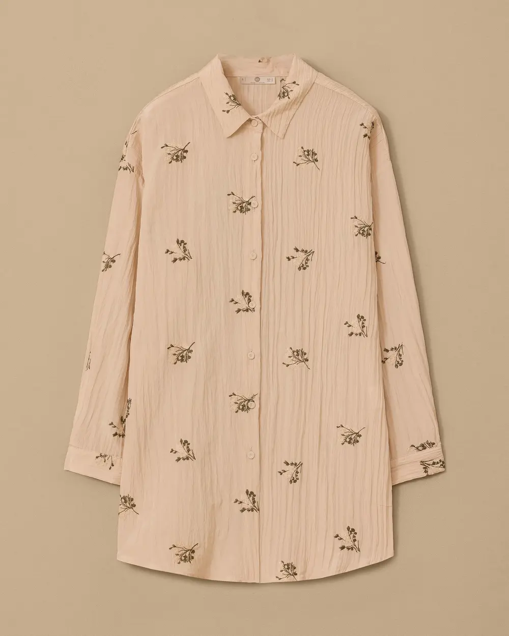Embroidered Long Sleeve Shirt