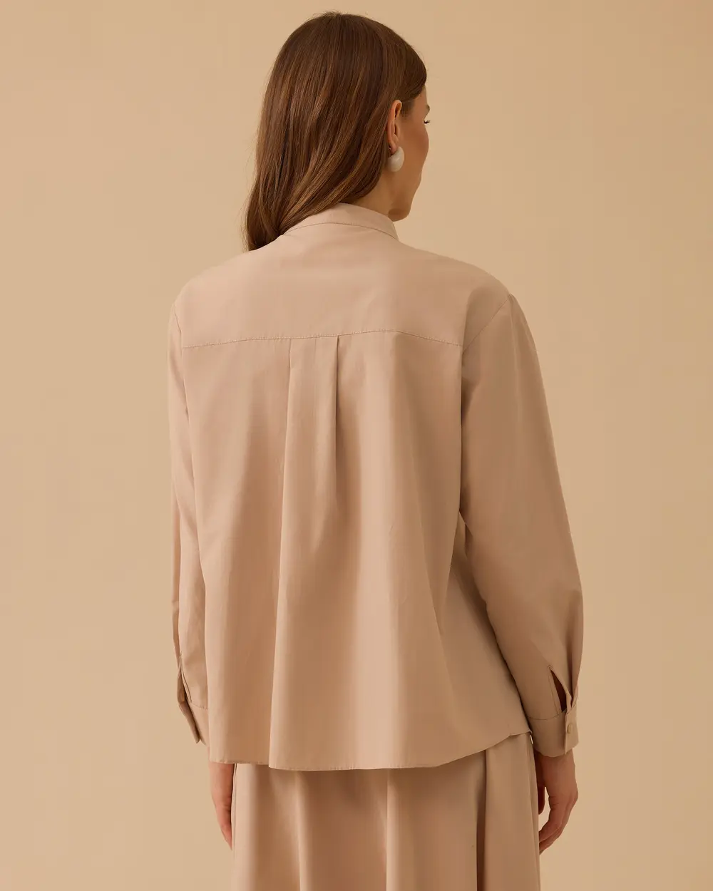 Pile Detaylı Koton Gömlek