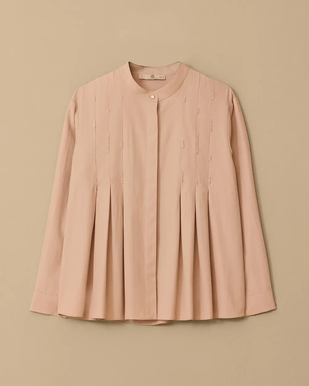 Pile Detailed Cotton Shirt
