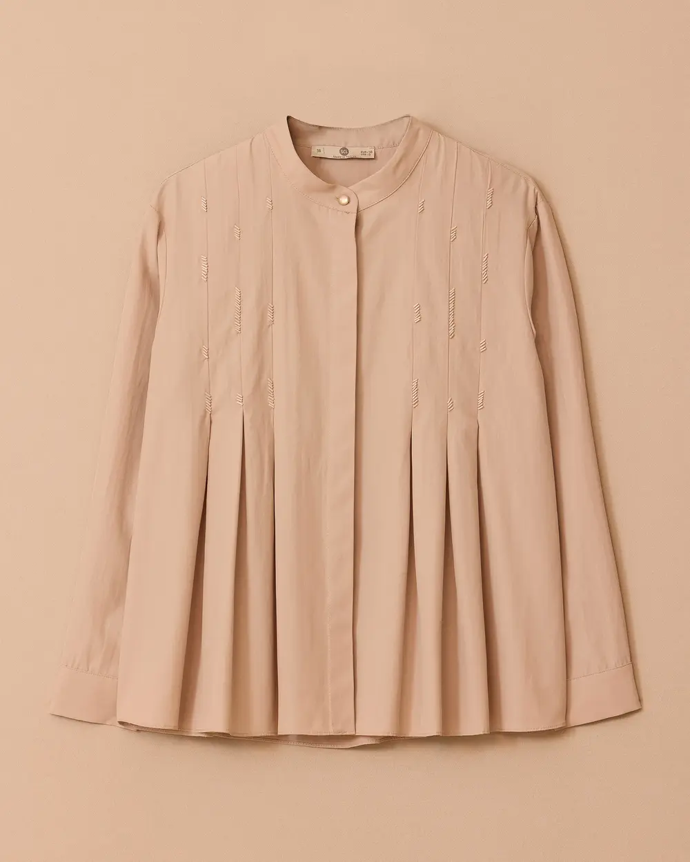 Pile Detailed Cotton Shirt