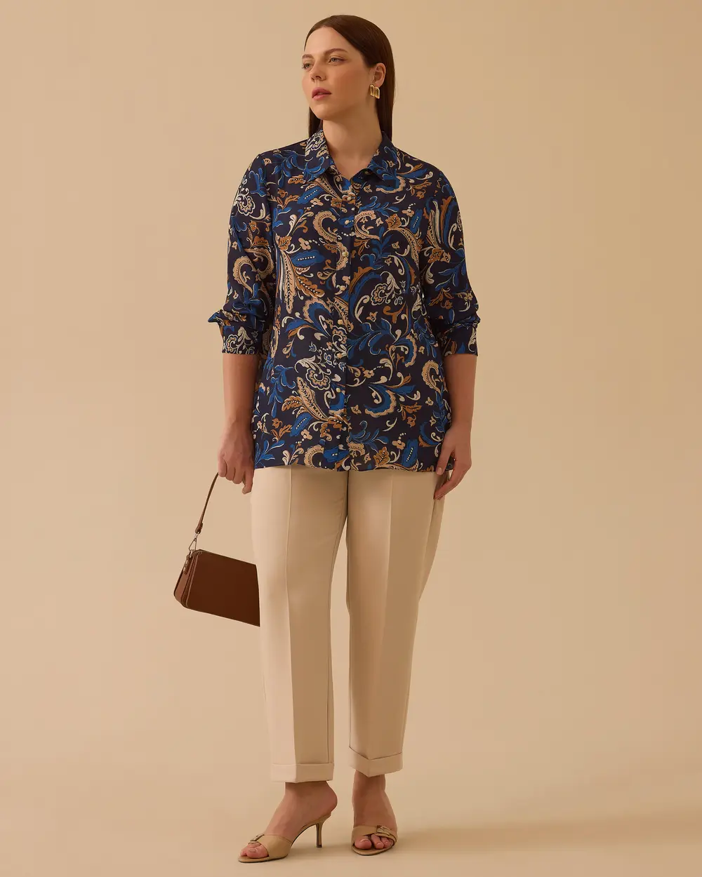 Büyük Beden Desenli Gömlek