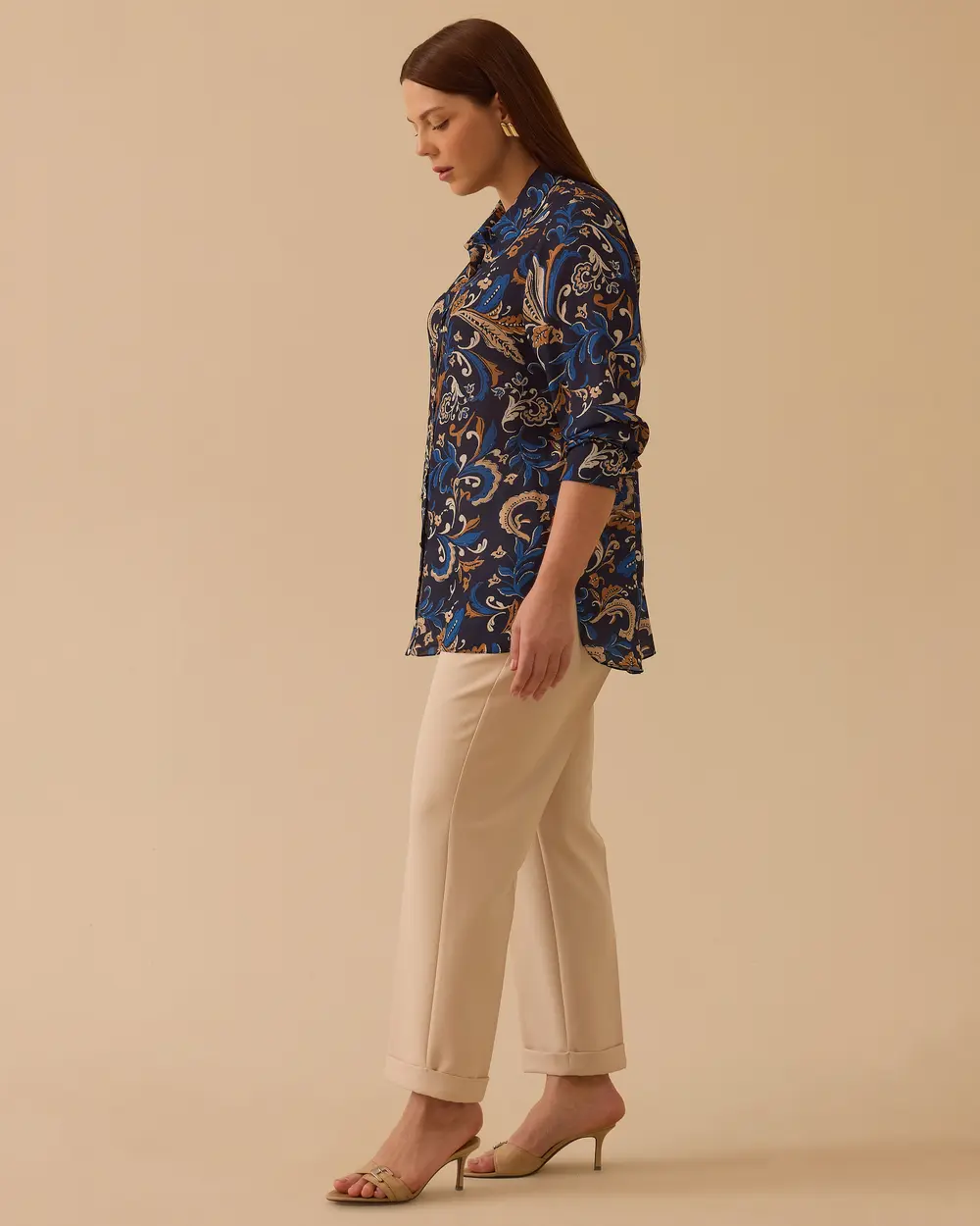 Büyük Beden Desenli Gömlek