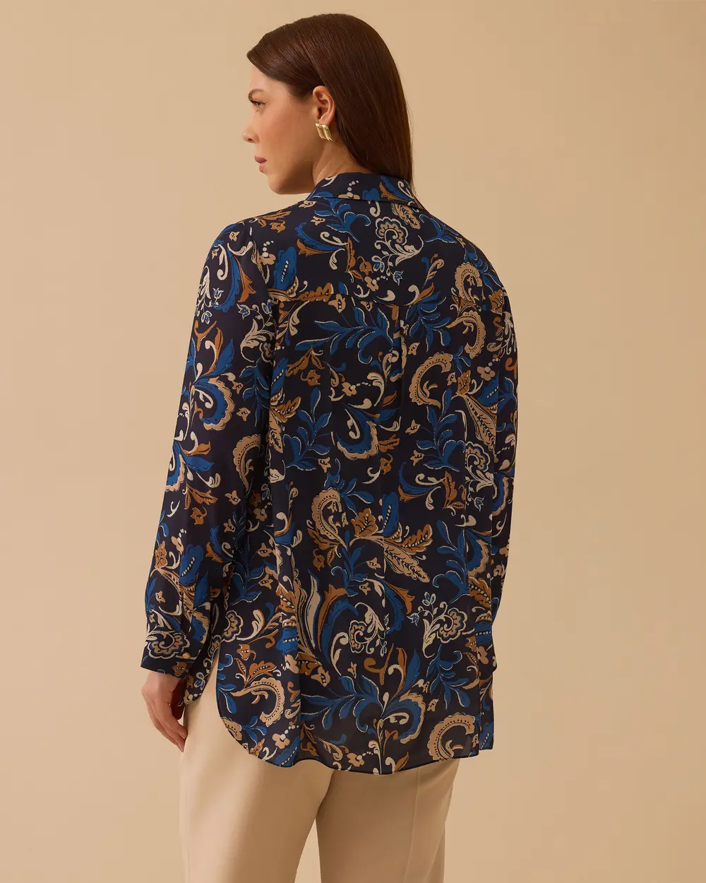 Büyük Beden Desenli Gömlek